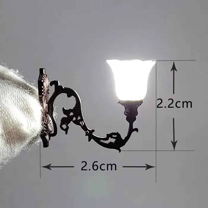 2 pièces maison de poupée applique modèle jardin cour lustre Table de sable lumière LED