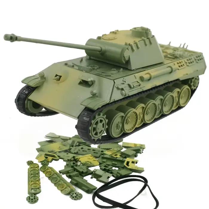 Kits de construction de modèles de chars 4D différents jouets éducatifs matériaux de décoration panthère tigre turmtigre assaut occasions spéciales constructions militaires plastique ABS haute qualité assemblez et créez vos propres chars de guerre