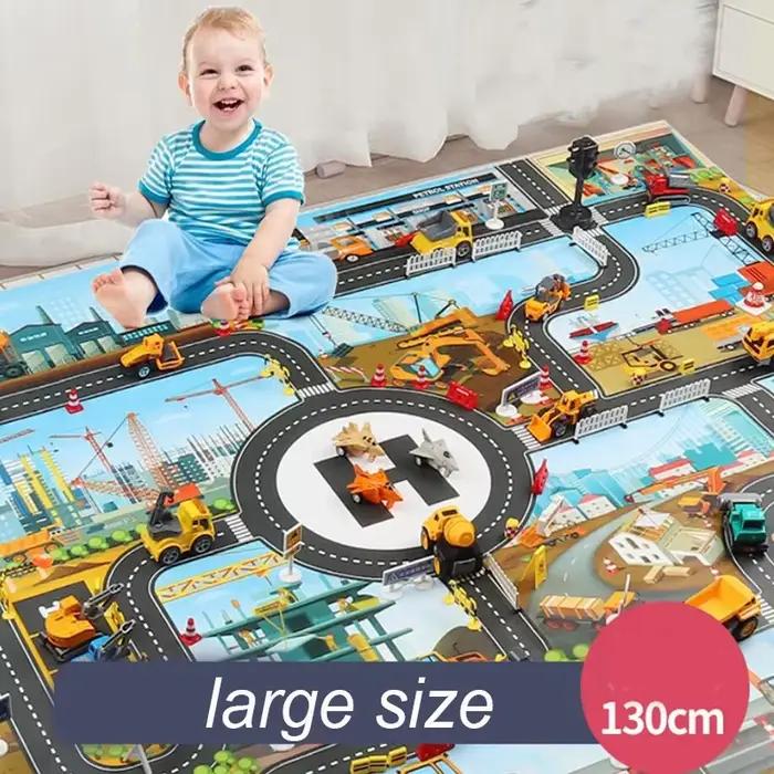 Tapis de jeu éducatif imperméable pour enfants, ville miniature, parcours de circulation, activités éducatives pour filles et garçons, jouets de développement pour enfants occasions spéciales
