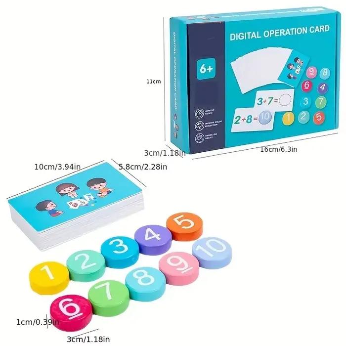 Jeu de correspondance de cartes arithmétiques Montessori pour enfants