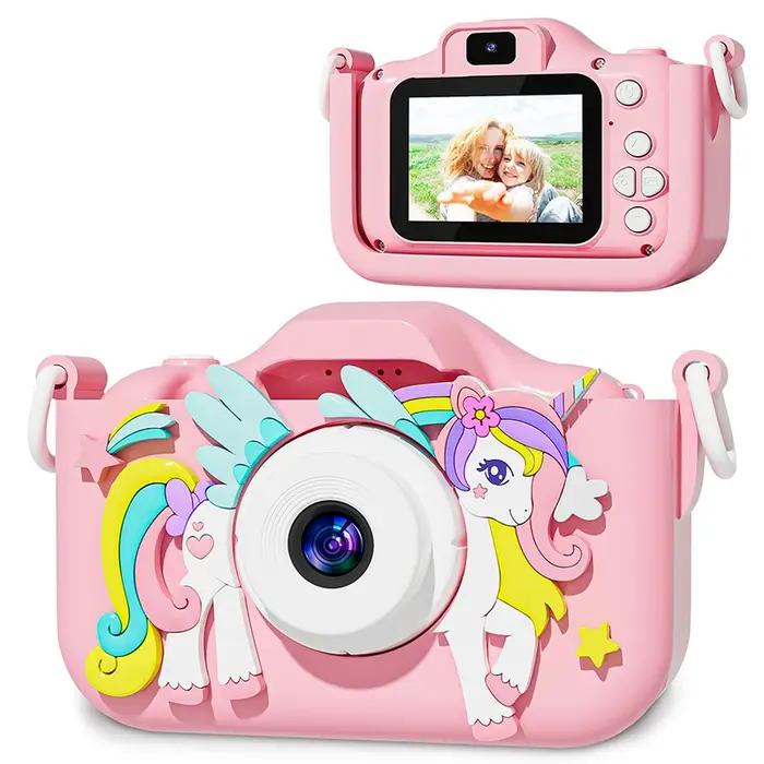 Caméra vidéo numérique pour enfants avec étuis en silicone