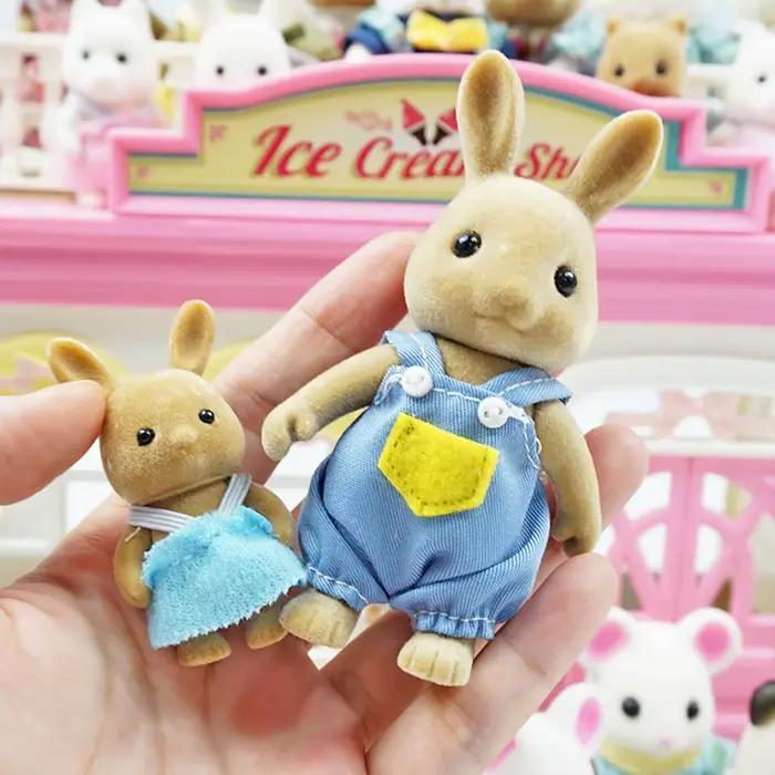 Lapin de pâques 1:12, Simulation forêt, famille, renne, Panda, animaux, maison de poupée, meubles mi