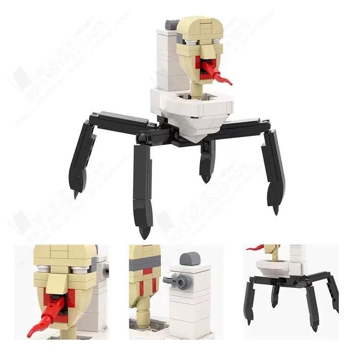 MOOXI Skibidi toilette homme jeu créatif MOC briques modèle bricolage assemblé blocs de construction figurines d'action jouets pour enfant cadeaux d'anniversaire
