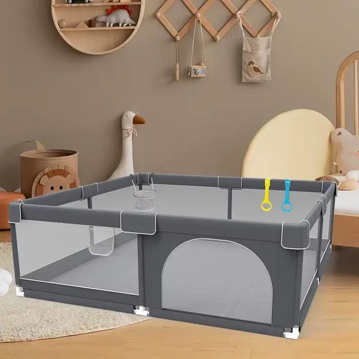 IMBABY Parc de jeu pour bébé avec panier de basket, aire de jeux pour tout-petits, centre d'activité