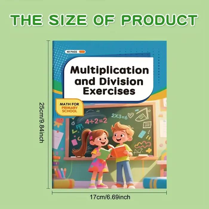 Cahier de travail sur la table de multiplication pour enfants version anglaise cahier de pratique de la multiplication et de la division 9x9 cartes flash mathématiques pour enfants occasions spéciales rentrée scolaire cadeau de Noël