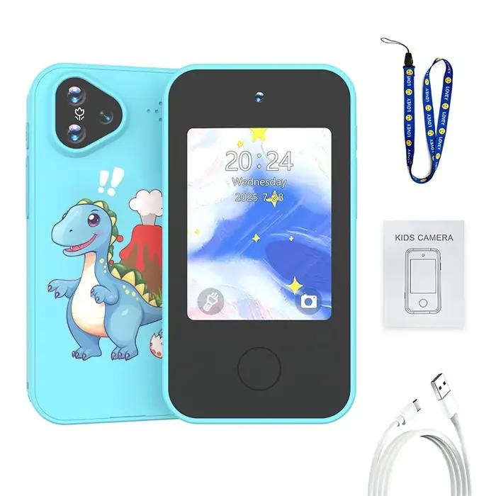 Téléphone jouet éducatif intelligent pour enfants avec caméra, lecteur de musique et raconteur d'histoires, adapté pour les garçons et les filles, idéal pour l'apprentissage et le divertissement