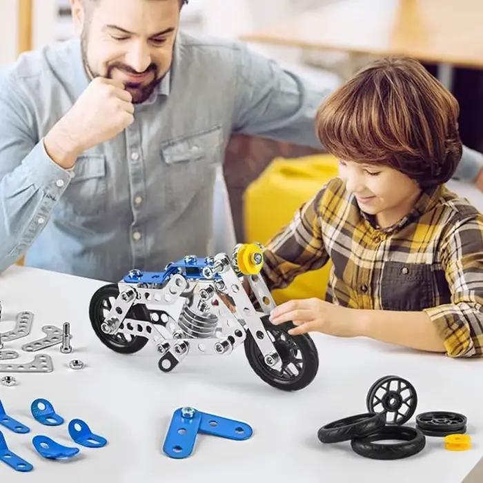 Série militaire de construction en plastique ABS blocs autobloquants pour enfants jouets d'assemblage kit de construction de voiture de course et moto pour garçons occasions spéciales