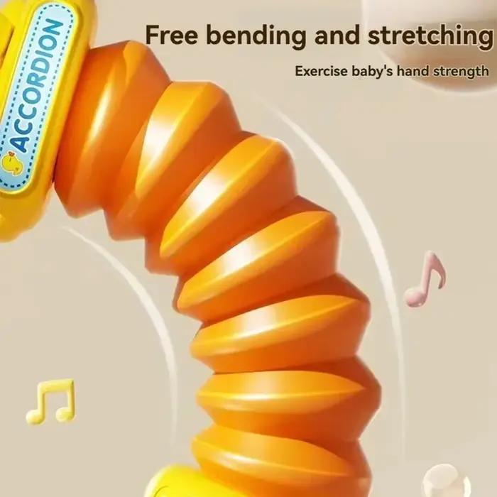 Jouet accordéon créatif pour enfants, dessin animé, Instrument éducatif précoce, développement du cerveau, Portable, léger, pour voyage, cadeau d'anniversaire