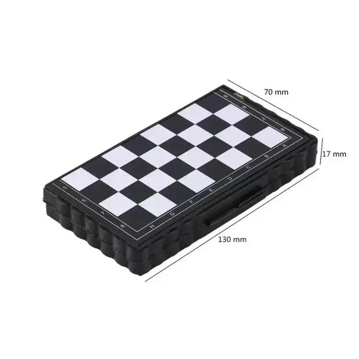 Mini jeu d'échecs magnétique pour enfants - Échiquier pliable en plastique portable, idéal pour les voyages et les activités de plein air