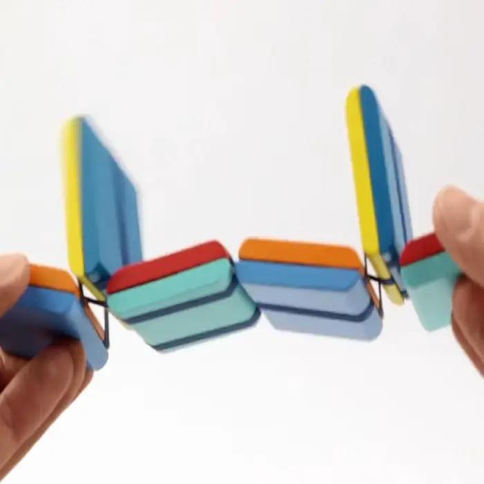 Jouets d'échelle rabattable d'illusion visuelle en bois-jouet de jeu en bois d'interaction Parent-enfant de patte colorée drôle de nouveauté pour enfants