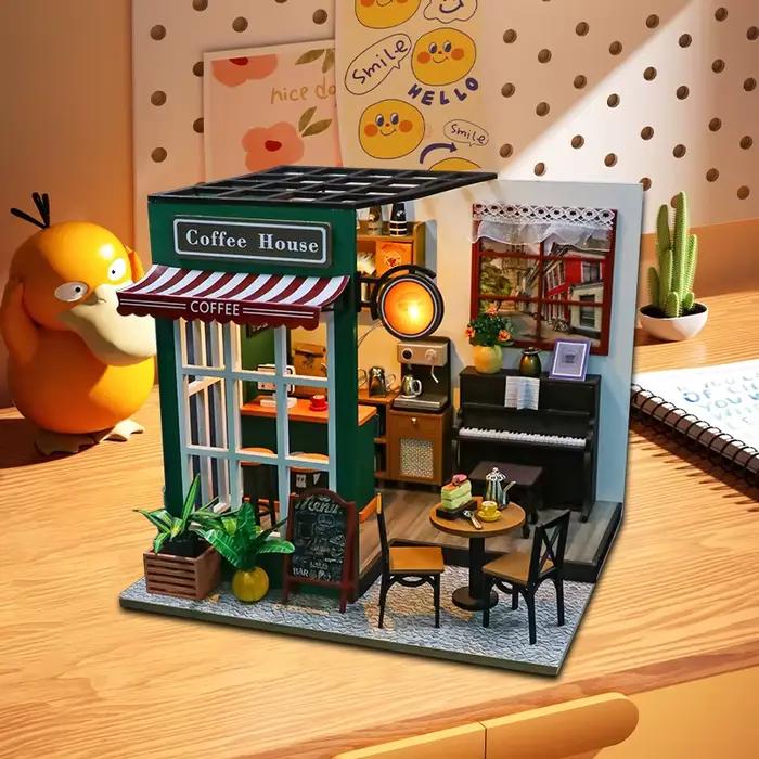 Kit de Construction de Modèle de Maison de Course Miniature en Bois Puzzle 3D Éducateur Architectural Occasions Spéciales Enfants Adolescents
