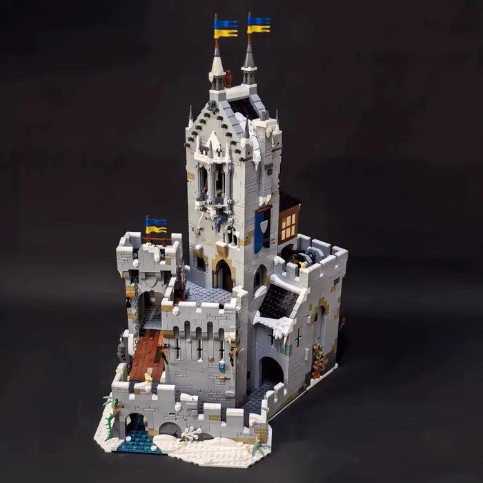 NOUVEAU 3995 pièces Européenne Médiévale Street View MOC Montagne Forteresse modèle DIY idées créatives enfant Jouet Assemblage Puzzle Cadeau D'anniversaire