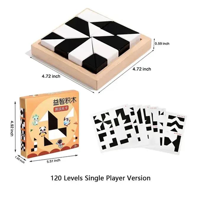 Puzzle de blocs en cube de 120 niveaux avec rangement intégré
