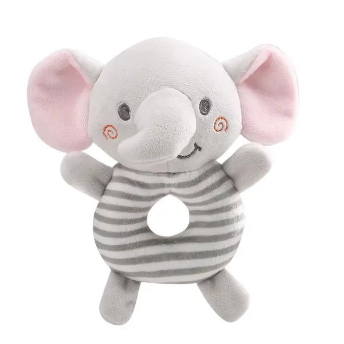 Hochets en peluche rembourrés avec personnages de dessins animés pour bébés de 0 à 24 mois jouets de lit animaux éducatifs occaions spéciales