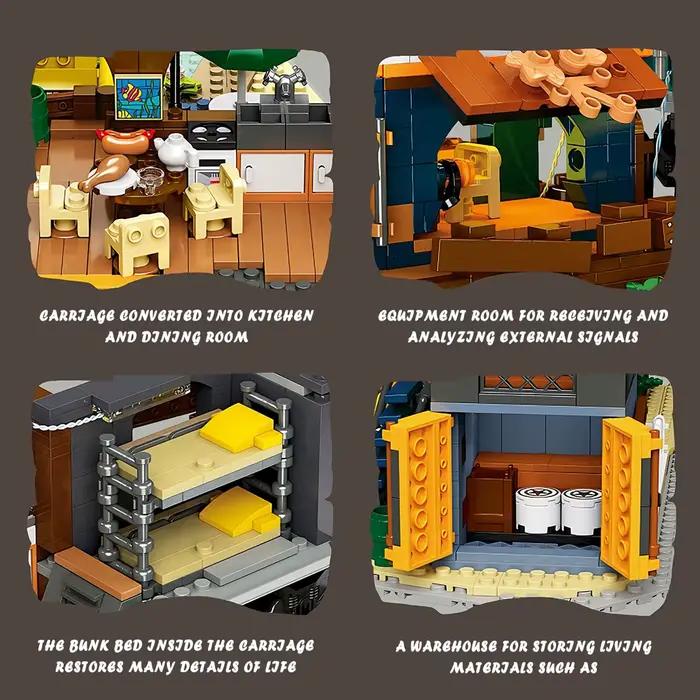 Blocs de construction modèle de scène parc ferroviaire briques de construction voies collection premium cadeau pour les fans de construction occasion spéciale imagination créative