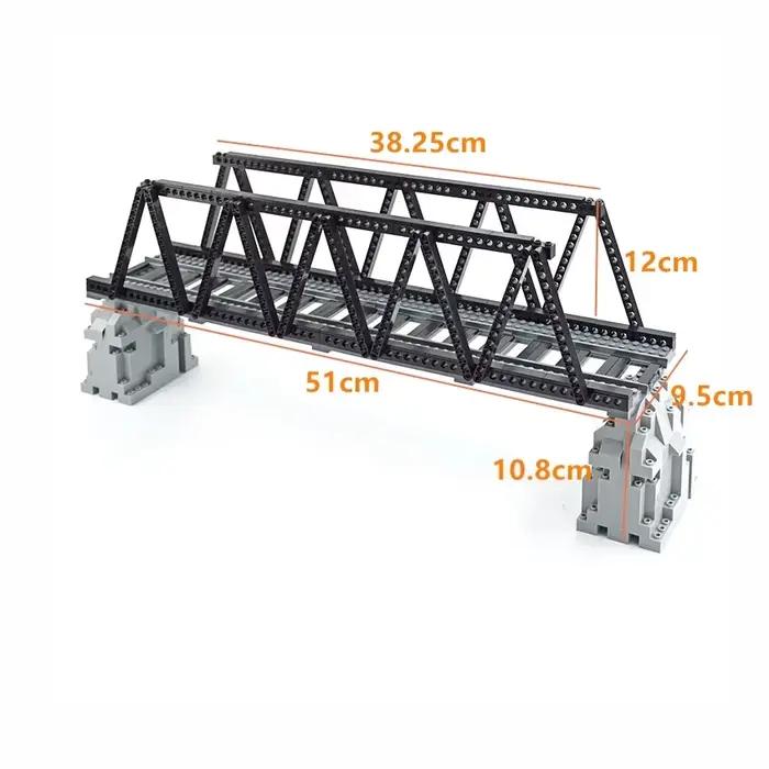 Viaduct pont Train piste DlY ville modèle ensemble voies ferrées pièces de voiture compatibles Construction blocs