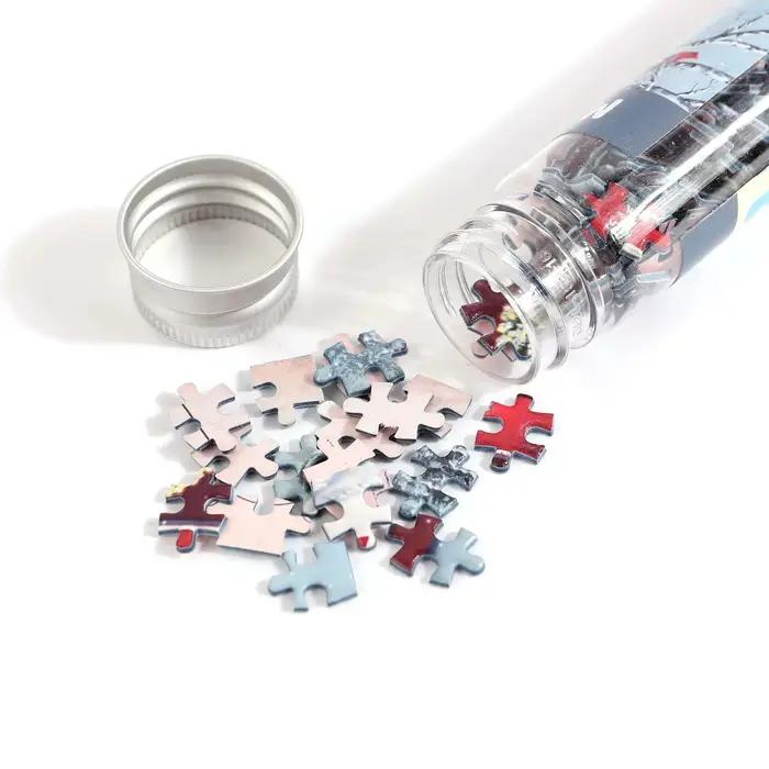 Puzzle en tube à essai, 150 pièces, se promener sous la pluie, mini voyage, maison de noël, tour de
