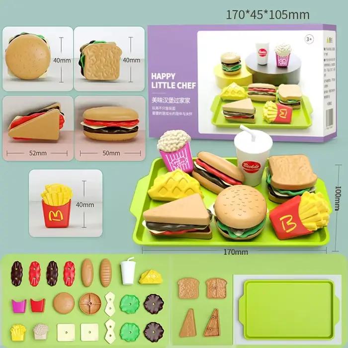 Jouets de simulation de nourriture pour enfants : mini-cuisine, ensemble de jeu d'imitation, jeu d'a
