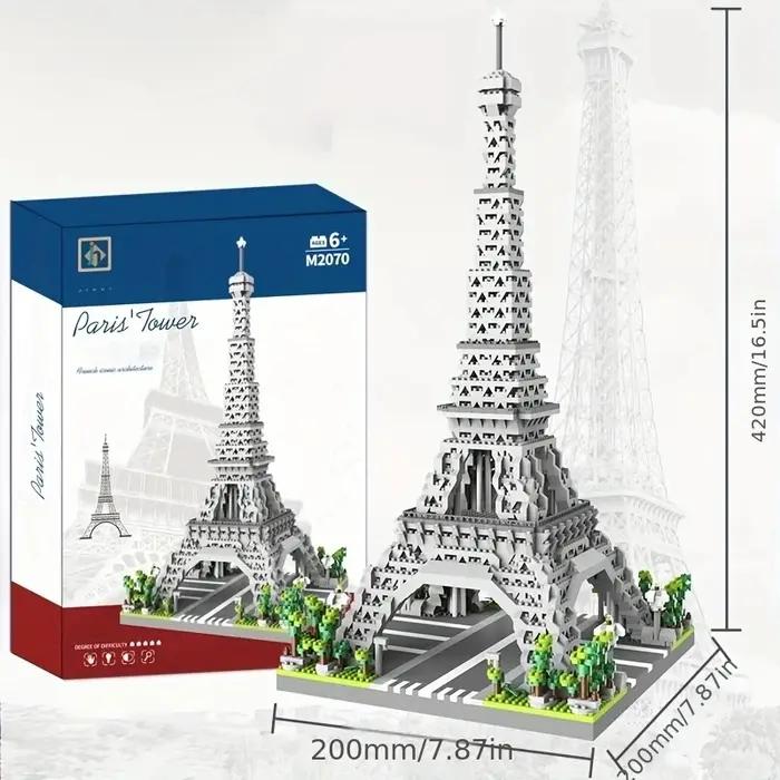Puzzle Tour Eiffel de Paris Blocs de Construction Micro Particules Jouet Haute Difficulté Occasions Spéciales Enfant Garçon Fille