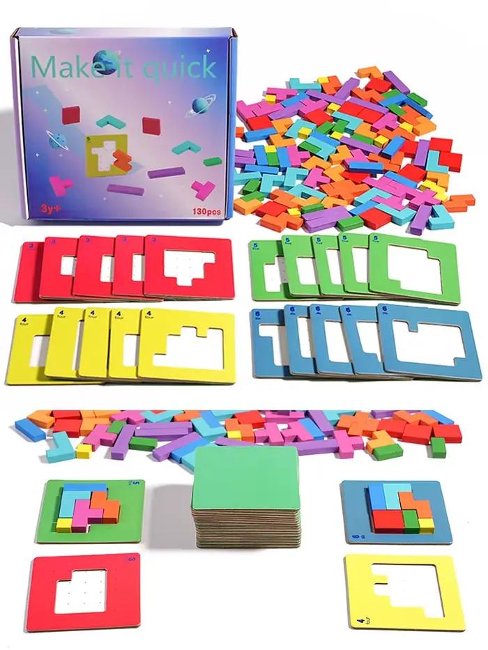 Puzzle 3D interactif pour deux personnes jeu de bureau éducatif pour enfants et adultes occasions spéciales cadeau multicolore papier certifié CE