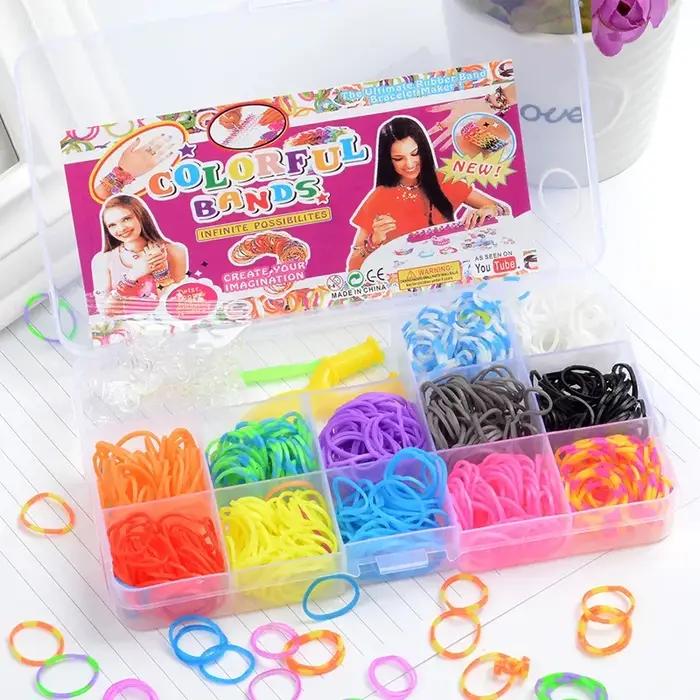 Ensemble de bandes de métier à tisser colorées créatives