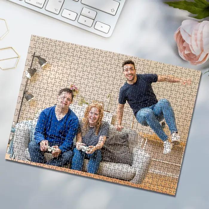 Puzzle photo personnalisé avec photo de famille, 35/300/500/1000 pièces, cadeau unique pour occasions spéciales, puzzle en bois, puzzle de haute qualité, puzzle familial, puzzle artisanal, puzzle décoratif, puzzle interactif