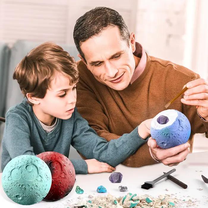 Ensemble d'Exploration Archéologique Jouets Éducatifs Planètes Minéraux Outils Fouilles Pour Enfants Occasions Spéciales