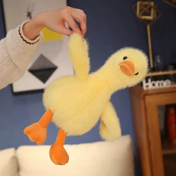 Canard en peluche DLIGHTButter, poupées mignonnes, petit jouet jaune, cadeaux d'anniversaire, 35 cm,