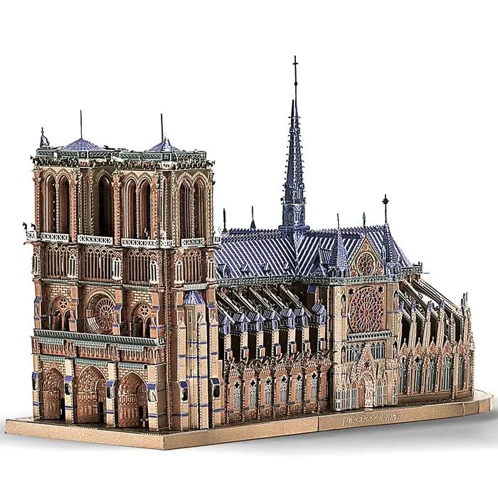 Piececool 3D Puzzle en métal Notre Dame de Paris Kits de construction de maquettes bricolage