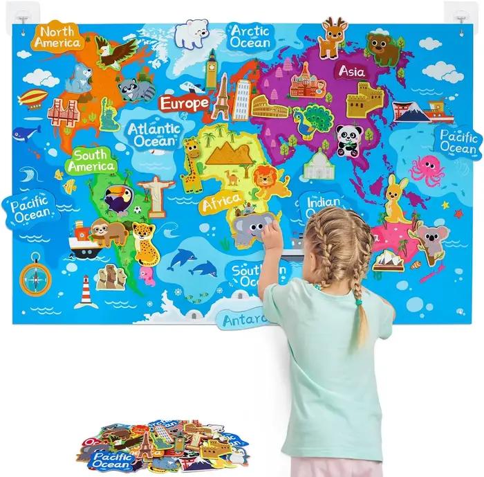 Planche en feutre Montessori, ensemble d'histoires, jouets pour activités d'apprentissage préscolair