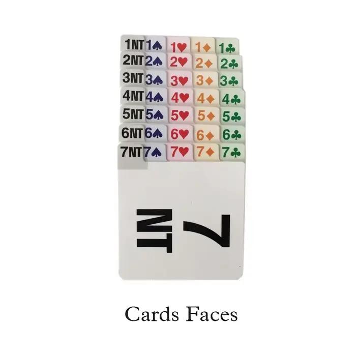 Boîte de jeux de cartes à jouer en papier, bridge partner, officiel en tournoi, lot de 4