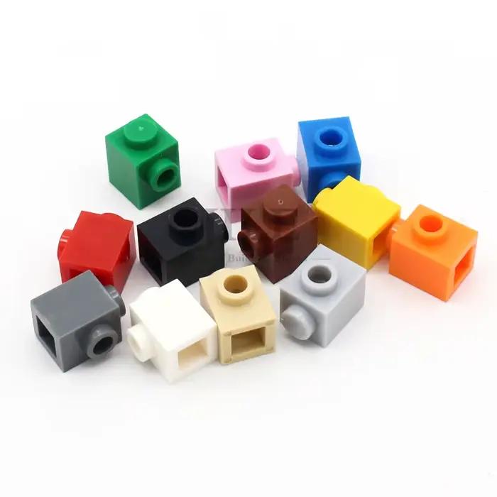 110 pièces Moc brique modifiée 1x1 avec goujon sur le côté 87087 bricolage bases blocs de construction classique Compati