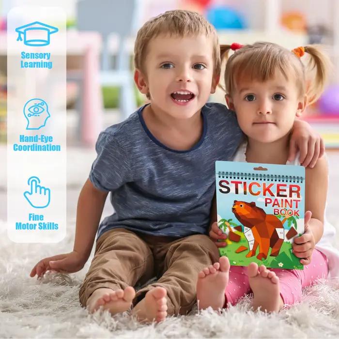 Livre d'autocollants artisanaux pour enfants âgés de 4 à 8 ans