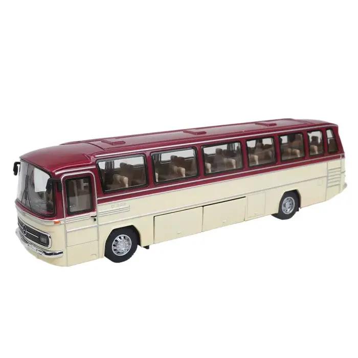 Bus en alliage 1:24, modèle de bus public de simulation avec lumières, musique et fonction de rebond