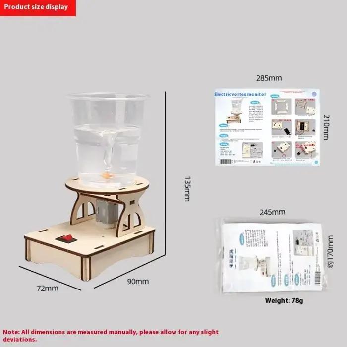 Projet scientifique interactif : bricolage fabricant de tornade d'eau et ensemble de puzzle en bois