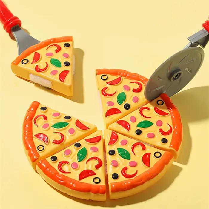 Jouet de coupe de Pizza pour enfants, Simulation de Dinette de Pizza en plastique, jouet de cuisine