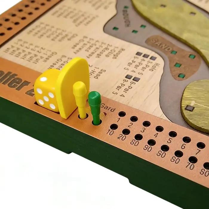 Jeu de dés de Golf en Bois Jouet de Golf Stimulant Jeu de Fête Pour Adultes Parties Familiales Occasions Spéciales
