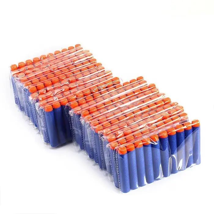 7.2 cm 100 pièces pour Nerf balles souples fléchettes tête ronde recharge éponge fléchettes enfants