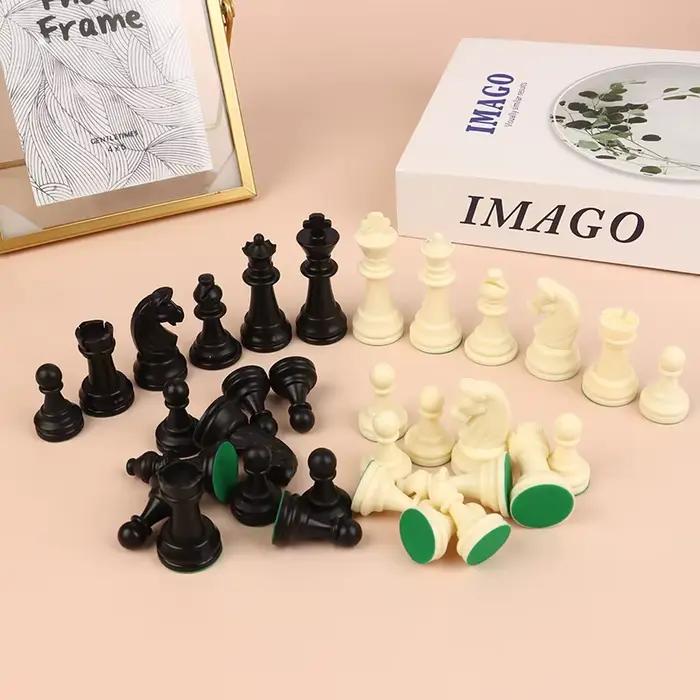 Jeu d'échecs roi échecs haut 95mm 75mm 65mm jeu d'échecs médiéval pas d'échiquier 32 pièces d'échecs jeu de jeu médiéval