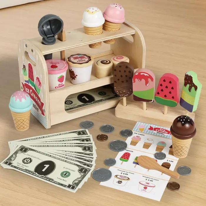 Ensemble de jouets pour chariot à crème glacée