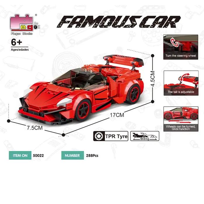 Ensemble de blocs de construction de supercar de course de la série Speed