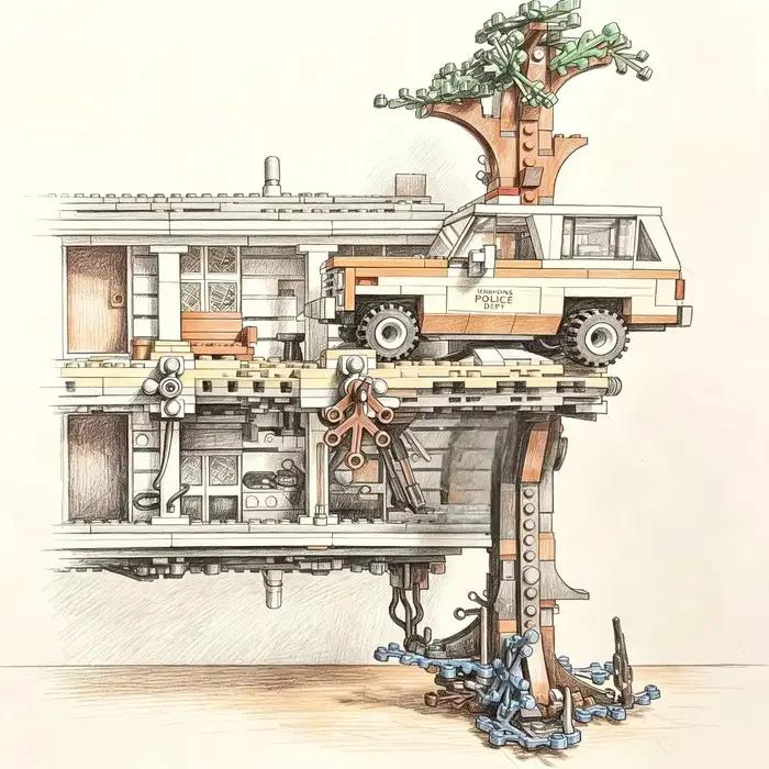 La Série de Films Classiques : La Maison Réversible, Figurine de Construction Puzzle de 2287 Pièces – Parfait pour les cadeaux de fêtes.